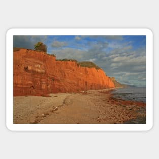 Red Cliffs II, Sidmouth, Devon Sticker